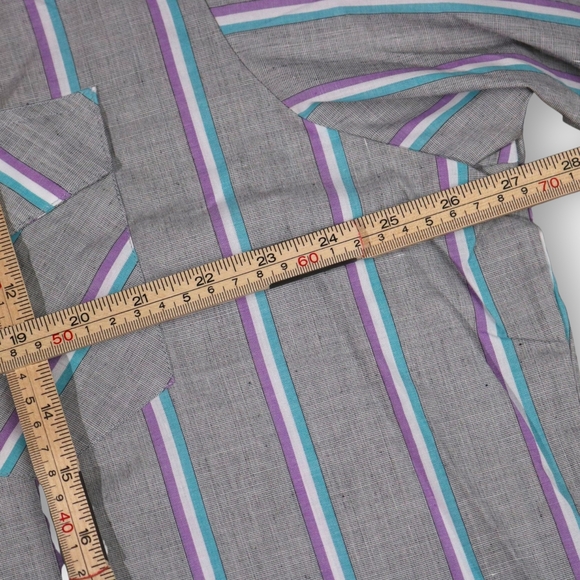 New NWT Wrangler Western Shirt Men’s XXL Pearl Snap Rodeo Line Dancing Striped - Picture 9 of 10